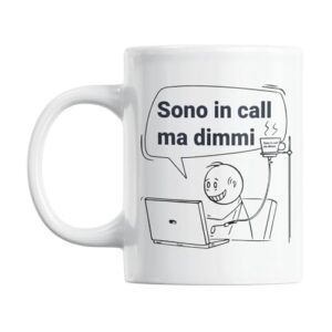 Gesar Tazza Divertente da Ufficio - Tazza " Sono in Call ma Dimmi " - Idee Regali Originali e Divertenti per Uomo e Donna - Tazza regalo di compleanno - Idee regalo di Natale
