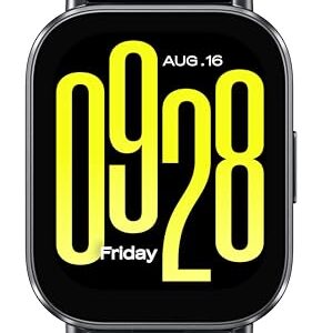 Xiaomi Redmi Watch 5 Active, Smartwatch con display LCD 2", Chiamate Bluetooth, Autonomia 18 giorni, Resistenza Acqua 5ATM, Monitoraggio Frequenza Cardiaca e SpO2, 140+ modalità Fitness, Nero