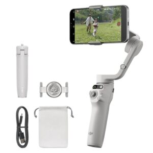 DJI Osmo Mobile 6, stabilizzatore per smartphone a 3 assi, manico telescopico integrato, tracciamento degli oggetti, portatile e pieghevole, stabilizzatore per vlog, YouTube TikTok, grigio ardesia